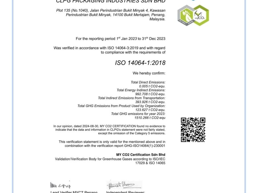 CLPGが検証済みGHGインベントリを達成：環境持続可能性へのコミットメント