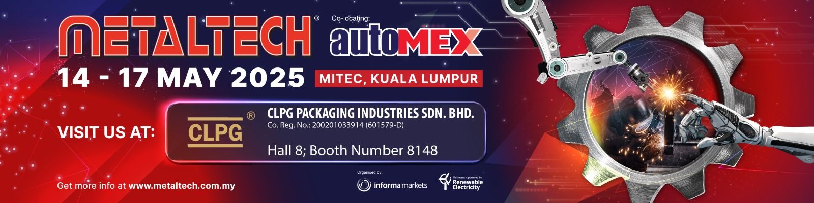 CLPGをメタルテック・クアラルンプールでご覧ください：業界革新の推進
